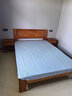 沃尔福 【现货闪发】床 橡胶木实木床简约单人床卧室家具北欧主卧双人床 浅咖色+5cm椰棕床垫+床头柜*2 1500mm*2000mm 实拍图