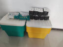 茶花塑料衣物收纳箱棉被整理箱58L 黄色 3个装 带轮 实拍图