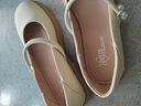 大东玛丽珍女鞋2025早春新款甜美吊坠气质粗跟套脚圆头小皮鞋0708 米色 3.5CM粗跟单鞋 38 实拍图