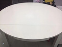 贝特森 餐桌 实木餐桌椅组合 可伸缩折叠中式椭圆形饭桌子 白色 单桌【1.5米】 实拍图