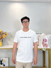 Calvin Klein Jeans夏季男女情侣中性年轻ck多色印花透气修身短袖T恤J320931 YAF-月光白 XL （推荐160-175斤） 实拍图