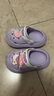 LATE TIME儿童拖鞋夏男童女童1-3岁可爱卡通软底防滑防撞婴幼儿宝宝洞洞鞋 紫色【桃子兔】 15 cm内长【适合约2-2.5岁】 实拍图