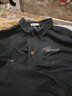 季言重磅短款工装做旧衬衫外套男春秋厚款长袖美式复古军旅风黑色上衣 黑色 2XL 实拍图