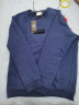 乔丹QIAODAN卫衣男外套春夏季长袖圆领套头衫针织上衣运动服 沉静蓝-330A-常规 XL 实拍图