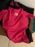 李宁（LI-NING）泳衣女分体时尚运动两件套小胸聚拢遮肚显瘦保守海边沙滩温泉泳装 黑红色104-2 XL 身高160-170cm体重55-60kg 实拍图
