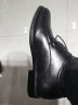 宜驰（EGCHI）商务休闲皮鞋子男士隐形内增高正装鞋 37929-G 黑色 38 实拍图