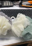 佳曼2只装大号沐浴球 可挂式浴花球双色柔韧弹力洗澡球 随机色2只装 实拍图