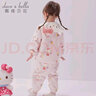 戴维贝拉（DAVE＆BELLA）【Hello·Kitty联名】秋冬新款女童睡衣洋气儿童宝宝家居服套装 粉底印花 110 cm（建议身高100-110cm） 实拍图
