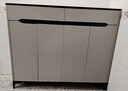 赛初 鞋柜门口收纳一体柜家用入户玄关柜客厅大容量阳台储物柜子 【三门两抽】天空灰90*30*100cm 实拍图