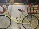 ICOLOUR 亲子自行车女单车轻便代步通勤带娃接送孩子双人座 24寸女神版(米黄色) 实拍图
