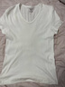 三枪（THREEGUN）纯棉短袖男T恤新疆棉罗纹弹力内衣男士V领休闲运动打底【2件装】 V领（白+白）（升级克重版） XL 175/95 实拍图