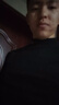 皮尔卡丹春秋男士双面绒卫衣休闲内搭西装半高领长袖T恤纯色上衣打底衫男 黑色 170/L(建议120-135斤) 实拍图