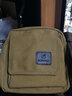 玛嘎男士休闲帆布单肩斜挎包 英伦时尚大容量帆布包 卡其色 实拍图