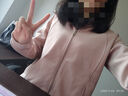 猫人连帽卫衣外套女2024秋新款小个子短款休闲短外套上衣开衫粉色 XL 实拍图