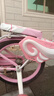 鑫旺彤自行车儿童3-6-10岁单车男女童轻便脚踏车辅助轮5岁女孩车公主车 粉色【闪光轮+护栏靠背】 18寸 适合身高115-130cm 实拍图