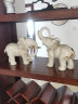 达沃（dawo）鎏金招财大象摆件一对欧式家居装饰品客厅酒柜电视柜陶瓷工艺品 中号一对 晒单实拍图