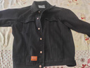 真维斯（Jeanswest）牛仔外套男士宽松2025春季新款日系潮牌大码男装工装夹克男褂子 6821黑色常规 M 体重90至115斤 实拍图