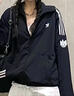 三叶草（Adidas）经典款 黑白 侧边三条纹 立领长袖 梭织 风衣 夹克 外套 男女 GN3535/JM2716 S 实拍图