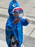 lemonkid儿童雨衣男童女宝宝雨披小学生雨具 卡尔搞怪海盗鲨连体 M 实拍图