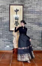 丹珠娜（DanZhuNa）马面裙全套装春秋新中式连衣裙日常可穿上班汉服改良版长裙套装女 黑色长袖上上衣+马面裙 M 晒单实拍图