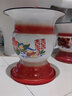 欧丽家 防滑老式加高加厚成人红鸳鸯痰盂搪瓷痰盂痰桶老人儿童痰盂消毒便盆子孙桶搪瓷高脚痰盂 红鸳鸯痰盂+盖+垫 实拍图