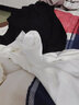 IEF/爱依服针织衫打底衣女2025秋季新款韩版时尚百搭基础款长袖上衣 白 L 实拍图