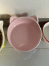 元气萌物（mwpet）陶瓷猫碗猫咪碗猫食盆护颈斜口狗碗宠物碗狗食盆防打翻猫粮碗水碗 伸手粉 实拍图