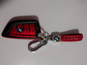 迪加伦 宝马钥匙包 新3系 5系 X1 X3 X4 X5 7系 6系GT刀锋汽车钥匙扣套壳改装男女 B款刀锋-金属漆皮纹极光红+红色宝马时尚编织绳 宝马五系5系525LI 530LI 730 320 实拍图