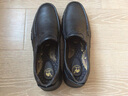 骆驼休闲皮鞋男套脚百搭商务男鞋软底乐福鞋 W032211320 黑色 44 实拍图