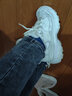 斯凯奇（Skechers）新年礼物女鞋秋冬珠珠熊老爹鞋厚底增高百搭复古运动休闲鞋149463 乳白色/OFWT 38 正常码，脚背宽高选大半码 实拍图
