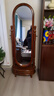 乐满庭美式穿衣镜实木试衣镜客厅复古全身镜简美风落地镜欧式卧室换衣镜 板粟色 实拍图