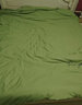 红豆家纺简约床上四件套水洗棉纯色刺绣床单被套家用宿舍三件床品套件 卡芙-奶昔白+果绿 四件套1.8 床单款 （被套200*230cm） 实拍图