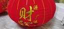 初奥大红灯笼大门挂的2026新年装饰春节元旦装饰品植绒布节庆年货led 【长杆】一对120#平安福+灯 78cm 实拍图