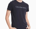 Calvin Klein Jeans夏季男女情侣中性年轻ck多色印花透气修身短袖T恤J320931 CHW-深邃蓝 L （推荐145-160斤） 实拍图