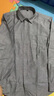 罗蒙（ROMON）牛津纺长袖衬衫男士弹力抗皱白衬衫舒适修身衬衣外套男灰色L 实拍图