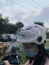 YOHE3C永恒头盔电动车头盔男夏季机车电动车头盔女电瓶车半盔安全帽 YH-365白色配白片 均码 实拍图
