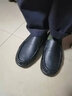 Pansy盼喜男士休闲鞋防滑一脚蹬商务鞋轻便大码透气单鞋HDN1011 黑色 40 实拍图