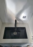 意狄讴（Yedeeo）意大利石英石水槽厨房洗手池洗菜盆花岗岩单槽台下盆洗碗槽黑7088 【7078SY】780*470全套配置 实拍图