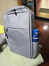 晴熙电脑包双肩包男背包女笔记本手提包通勤大容量学生书包初高中大学 浅灰色+双水杯仓+可挂拉杆箱 实拍图