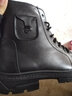 可尼特雪地靴男靴新品头层牛皮黑色马丁靴男韩版时尚中高帮厚底大码加棉靴保暖工装靴子男47码 黑色单鞋 41皮鞋码 实拍图