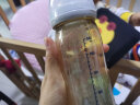 贝亲（Pigeon）婴儿奶瓶彩绘迪士尼自然实感宽口径玻璃新生儿宝宝奶瓶第三代 3代马来熊 240ml PPSU-L号奶嘴 实拍图