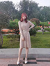拉夏贝尔（La Chapelle）长袖针织连衣裙女装新款2025秋冬小个子气质中长款打底裙子秋冬 卡其米 S 实拍图
