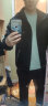 杰克·琼斯（JACK&JONES）男装春夏男士衣服个性帅气潮流时尚字母连帽夹克针织上衣外套男款 E41黑色 175/96A/M 晒单实拍图