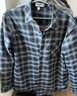 恒源祥冬装新款纯羊毛内胆保暖衬衫男爸爸装长袖加厚格子休闲衬衣 148兰色 175XL 实拍图
