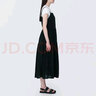 无印良品（MUJI） 女式 强捻 吊带连衣裙 女装裙子夏季纯棉全棉 长裙BC2IKC4S 黑色 M 160/84A 实拍图