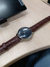 istrap真皮手表带男女士牛皮蝴蝶扣适用浪琴美度飞亚达天王阿玛尼海鸥卡西欧DW精工西铁城力洛克天梭表带 棕色同色线丨银色蝴蝶扣 18mm 实拍图