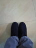 红青百年冬季棉鞋男女加绒加厚中老年厚底防滑居家办公室保暖拉链高帮棉鞋 黑色侧拉链 42 （适合40的脚穿） 实拍图