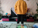 啄木鸟短外套女22春秋新款立领大I码百搭宽松薄款风衣口袋夹克上衣服潮 黄色 【双层有里布】 L 【建议100-120斤】 实拍图