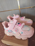 鸿星童品牌断码专柜儿童运动鞋女童老爹鞋秋冬季透气皮面女孩中小童 5972粉色 偏小一码内长准 31 内长约19.5cm 实拍图