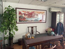 思荷国画山水画客厅招财装饰字画办公室风景靠山挂画鸿运当头背景壁画 款式1李嘉诚同款【鸿运当头】 208*86 CM 实拍图